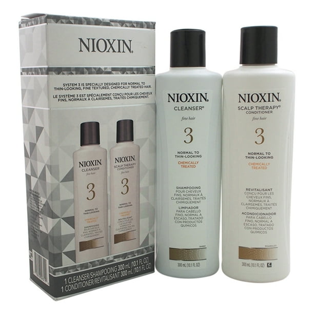 Système 3 Nettoyant et Cuir Chevelu Thérapie Revitalisant Duo par Nioxin pour Unisexe - 10,1 oz Shampoing et Condit