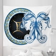 thumbnail image 1 of Zodiac Tapestry, Gemini Motif Women Future Celestial Information Cosmos Theme Constellation, Fabric Wall Hanging Decor for Bedroom Living Room Dorm, 5 Sizes, Multicolor, by Ambesonne, 1 of 1