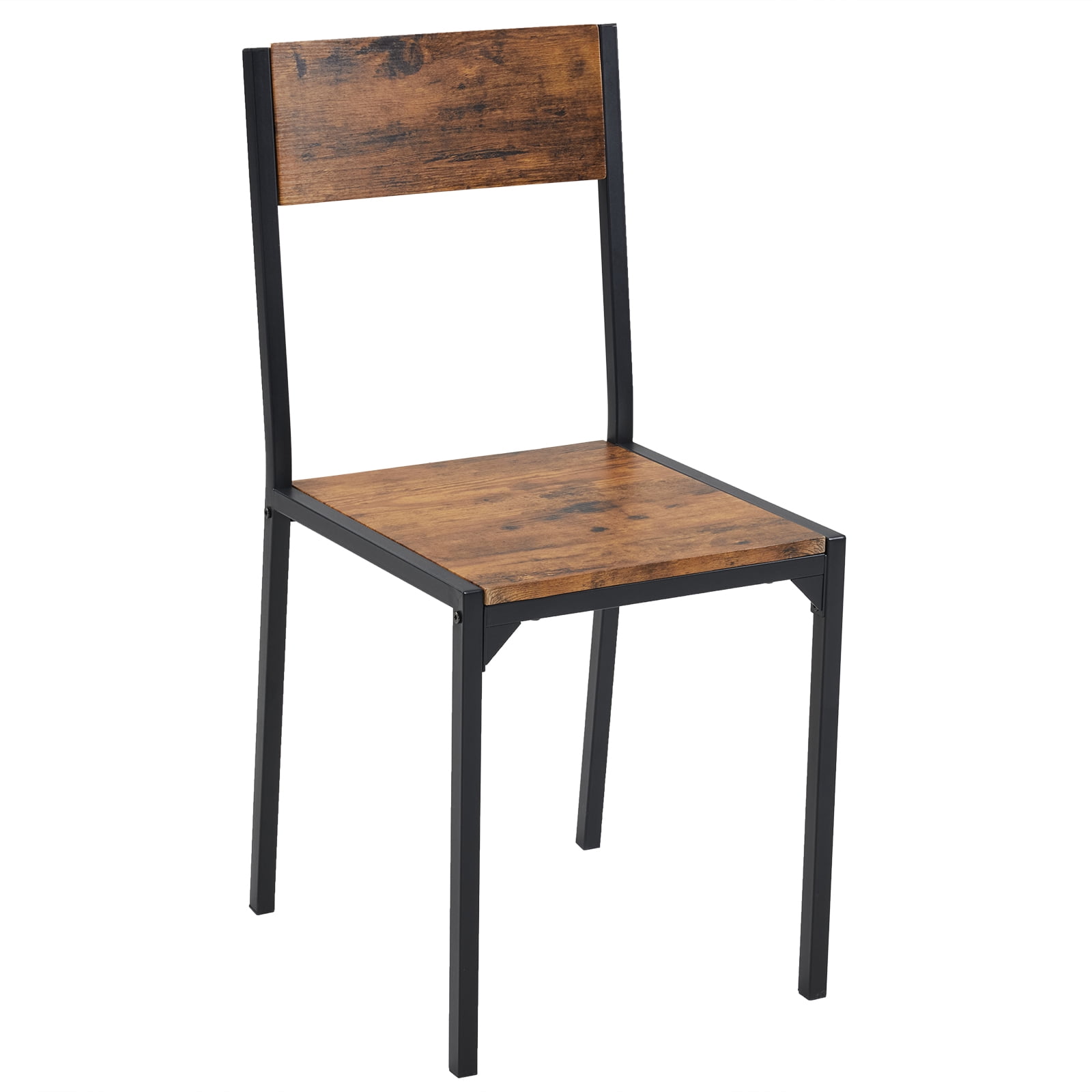 Space-Saving 4-Piece Dining Table Set, MDF Metal Frame Table with 2 Chairs and Bench, Storage Shelves Dining Set for Small Apartment Kitchen