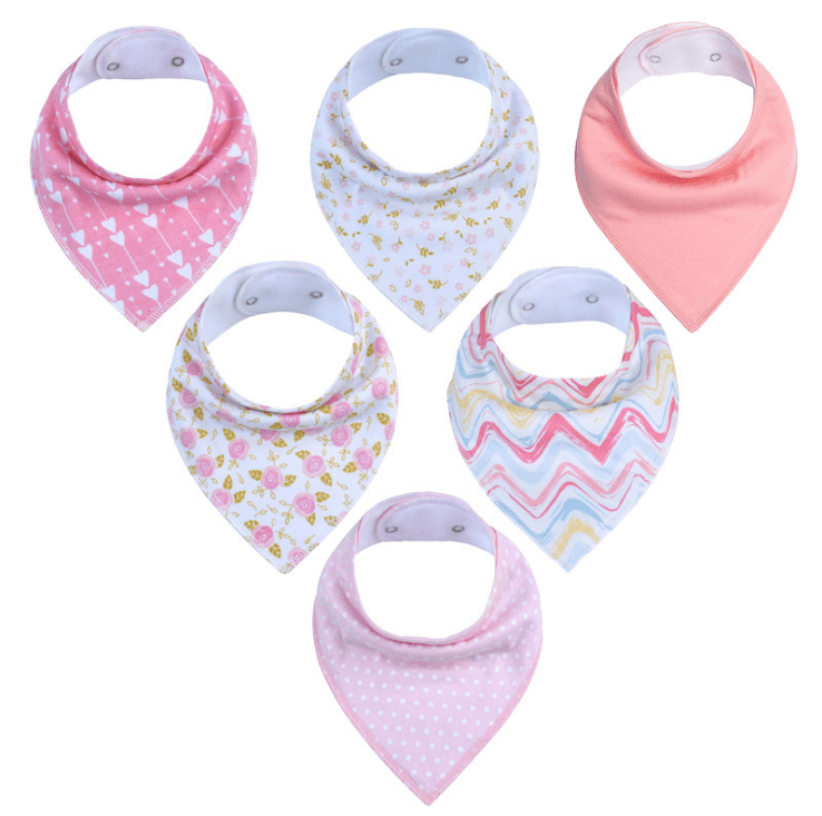 100% Cotton Soft Baby Bandana Drool Bibs and Absorbent for Boys Newborns Teething Babies Feeding Baby Dribble Bibs with Snaps Baby Shower Gift 10 Pack Angker Baby Bandana Bibs 