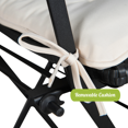 thumbnail image 6 of Set of 2 Folding Chair, PE Rattan Folding Chair Set with Beige Cushion for Backyard Lawn Porch Poolside Garden, 6 of 9