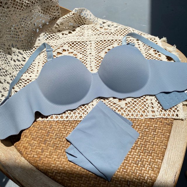 Sujetador con aros para mujer con tirantes desmontables, ropa interior cómoda y sin costuras para estudiantes