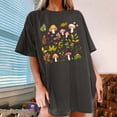 thumbnail image 2 of Htigea Cute Graphic Tees for Women Oversized Summer T Shirts Casual Short Sleeve Crewneck Tops Gray S, 2 of 7