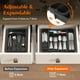 thumbnail image 3 of Organizador de cajones para cubiertos Lifewit, expandible, sin BPA, negro, 3 of 8