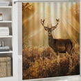 thumbnail image 6 of Orinice Deer Bathroom Decor Set Luxurious Graphic Print Polyester Fabric Fashion Shower Curtain Home Decoration with Hooks 36x72, 6 of 7