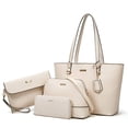 thumbnail image 1 of Bolsos de mano de cuero sintético a la moda para mujer, bolso de hombro, bolso con asa superior, conjunto de 4 Uds., 1 of 5