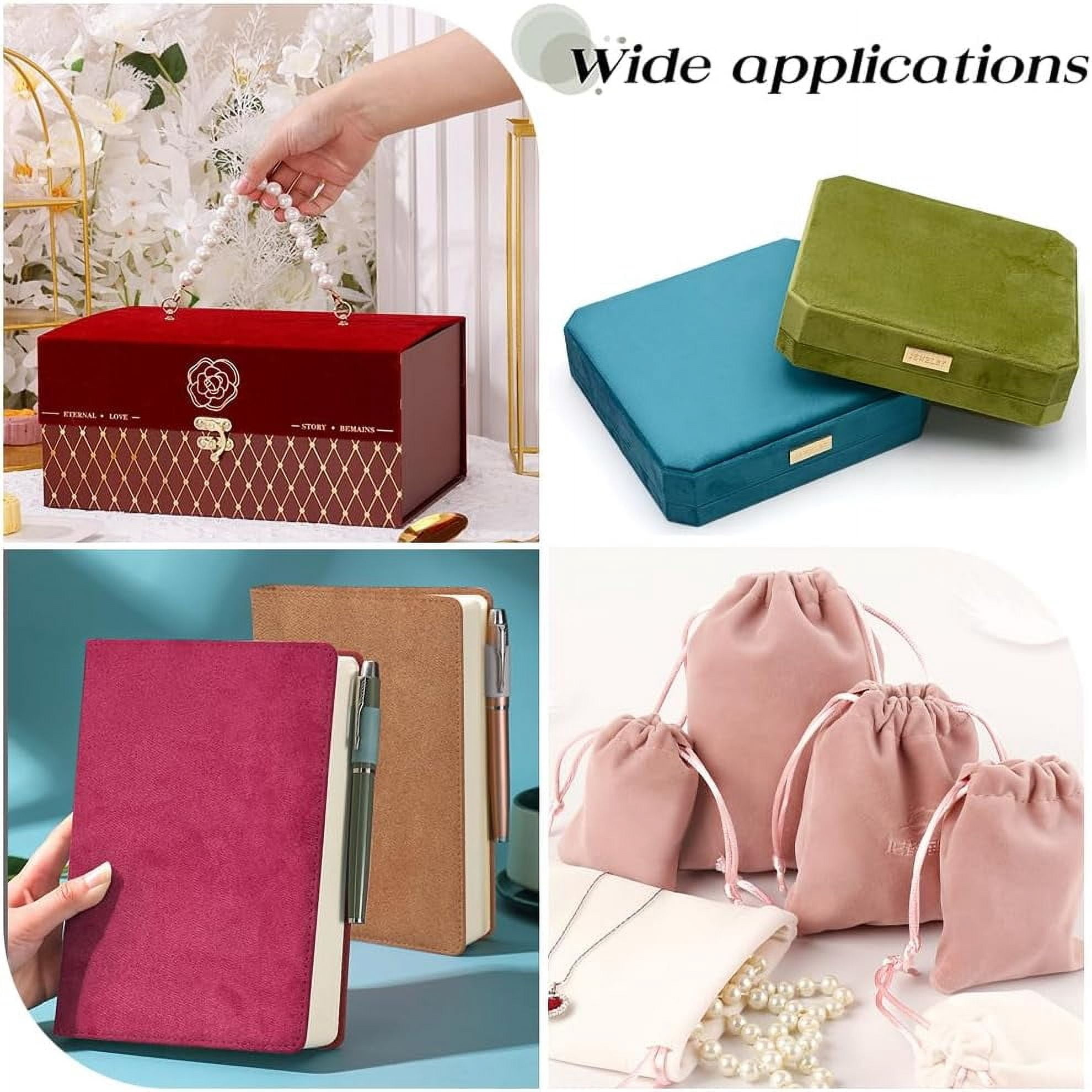 4 Colors 51.2 x 11.8 Book Cloth Cover Suede Fabric Surface Paper Backed Bookbinding Bookcloth Red Black DIY