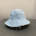 thumbnail image 6 of CoCopeaunts Cotton Bucket Hat for Women Summer Casual Frayed Wide Brim Beach Fisherman Hat Beach Vacation Travel Accessories, 6 of 8