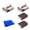 4*Sponge, variant on BBQ Grill Cleaning Brush, Durable Emery Sponge with Ergonomic Handle, Carborundum Scrubber for Rust, Burnt Food, and Grease Removal, Ideal for Pots, Pans, and Outdoor Cooking Surfaces