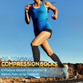 thumbnail image 5 of 6 Pairs Copper Compression Socks for Women & Men Circulation 15-20 mmhg - Better Blood Flow, Swelling, Best Support for Medical, Running, Nursing, 5 of 7