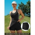 thumbnail image 4 of Charmo Women Tennis Dress with Built-in Bra and Pockets Shorts Racerback Athletic Dresses, 4 of 9