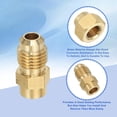 thumbnail image 3 of Conector de tubo de latón con flare Uxcell, adaptador de tubería de soldadura con tuerca para plomería HVAC aire acondicionado 1 1/4" SAE Macho, 3 of 7