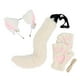 thumbnail image 1 of Accesorios con orejas y cola de gato para vestido de fiesta de cosplay de Lolita, bonitos para espectáculos en el escenario. blanco, 1 of 8