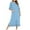 Sky Blue #03, variant on Nmnitkp Women Zipper Robe 1/2 Sleeves Loungewear Dress Full Length Sleepwear Pockets Housecoat Nightgown Long Bathrobe Soft and Skin-Friendly Robes for Women