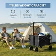 thumbnail image 7 of ACCVER Heavy Duty Collapsible Wagon Cart - 176LBS Capacity Folding Utility Cart w/ All-Terrain Wheels, Drink Holders for Camping, Beach, Grocery, Sports (Foldable & Portable), Large Black, 7 of 7