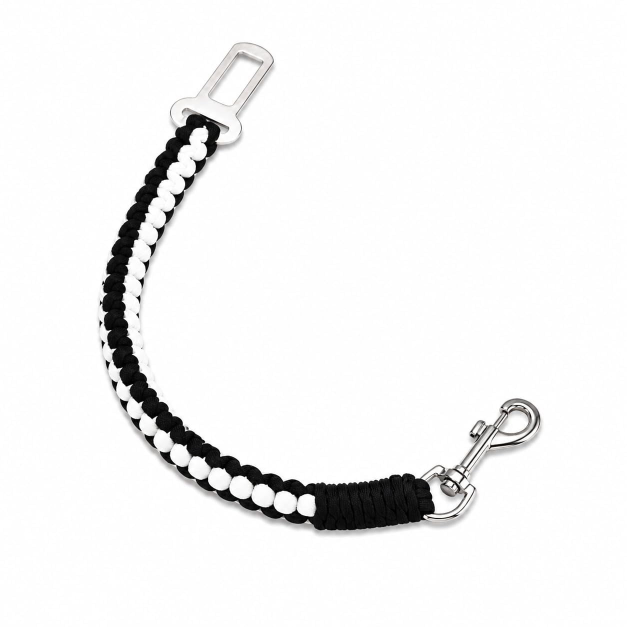 Dog Car Seat Belt Tether Handwoven Rope Restraint with Metal Clip (2pcs)