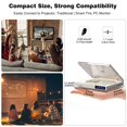 thumbnail image 3 of Mini DVD Player, HDMIRcA Output with Mini DVD Players for TV, Supports All Region NTScPAL up to 1080P, USB Input Design, Package Include DVD Player StandHDMIRcA cables and Remote control, 3 of 8
