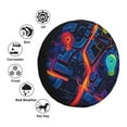 thumbnail image 4 of Yiaed Neon City Map Print Print Tire Wheel Cover, tire covers for trailers,rv wheel covers,rv tire covers, camper tire covers,tire covers for cars-17 inch, 4 of 6