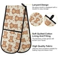 thumbnail image 4 of Dailycode Double Sided Oven Mitt with Loop Heat Resistant Kitchen Long Potholders 7" x 35" Cute Little Bear and Heart, 4 of 6