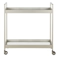 thumbnail image 6 of Evelyn&Zoe Industrial 33" Wide Satin Nickel Bar Cart, 6 of 7