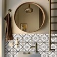 thumbnail image 4 of 10 PCS Peel and Stick Floor Tile, 6"x6" Vinyl Moroccan Style Floor Tiles, Removable and Waterproof Flooring Tiles for Renters, Stick on Floor Tiles for Bathroom, Kitchen, Staircase, 4 of 7