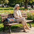 thumbnail image 4 of Twfbrm Quilted Duffle Bag, Beach Style Turtle Pattern Embroidered Weekender Bag with Handle, Large Capacity Luggage Bag Lightweight Carry On Tote & Gym Bag Travel Overnight Bag for Women Men, 4 of 6