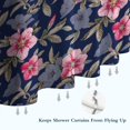 thumbnail image 6 of Pioneer Flower Floral Print Pattern Shower Curtain 72"x72" ,Bathroom Decorative Shower Curtains Set with 12 Hooks,Modern Waterproof Washable Shower Curtain, 6 of 6