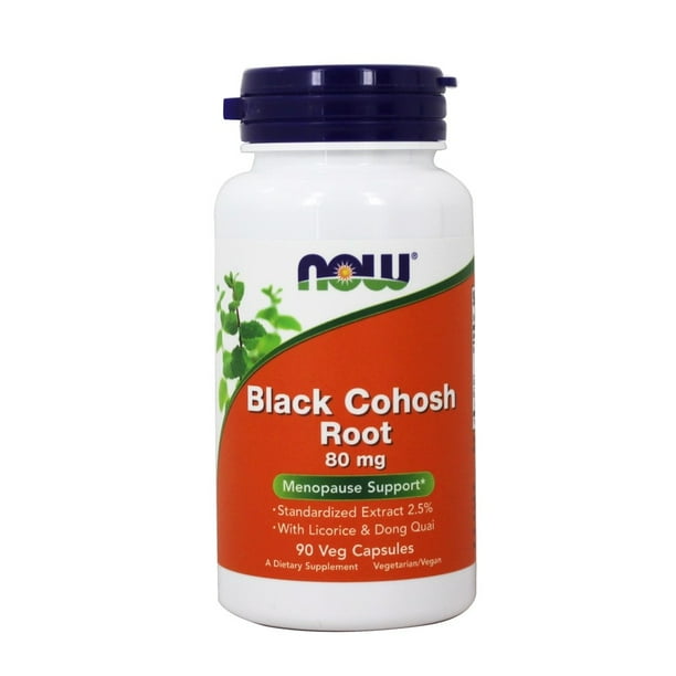NOW Foods Black Cohosh Root Standardized with Licorice & Dong Quai 80