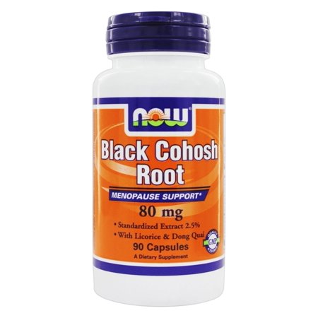 Dong Quai Black Cohosh - NOW Foods - Black Cohosh Standardized with Licorice & Dong Quai 80 mg. - 90 Capsules