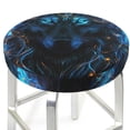 thumbnail image 3 of Easygdp Cool Blue Light Wolf Print Easy To Install Bar Stool Covers&Stool Covers Round&Elastic Stool Cover, Barstool Covers,Washable&Bottom With Elastic Edge-13 inch, 3 of 7