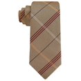 thumbnail image 3 of Scott Allan Brown Khaki Classic Necktie for Him | Jacquard Woven Microfiber Standard Size Tie 3.3"in at Tip, 3 of 5