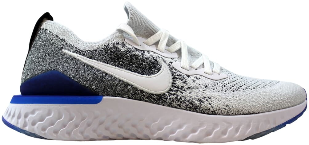 nike epic react flyknit mens black blue