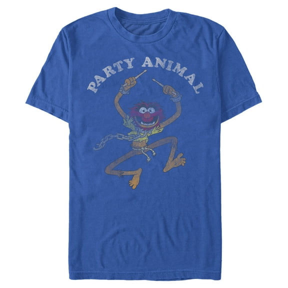 Men's The Muppets Party Animal  Graphic Tee Royal Blue Medium
