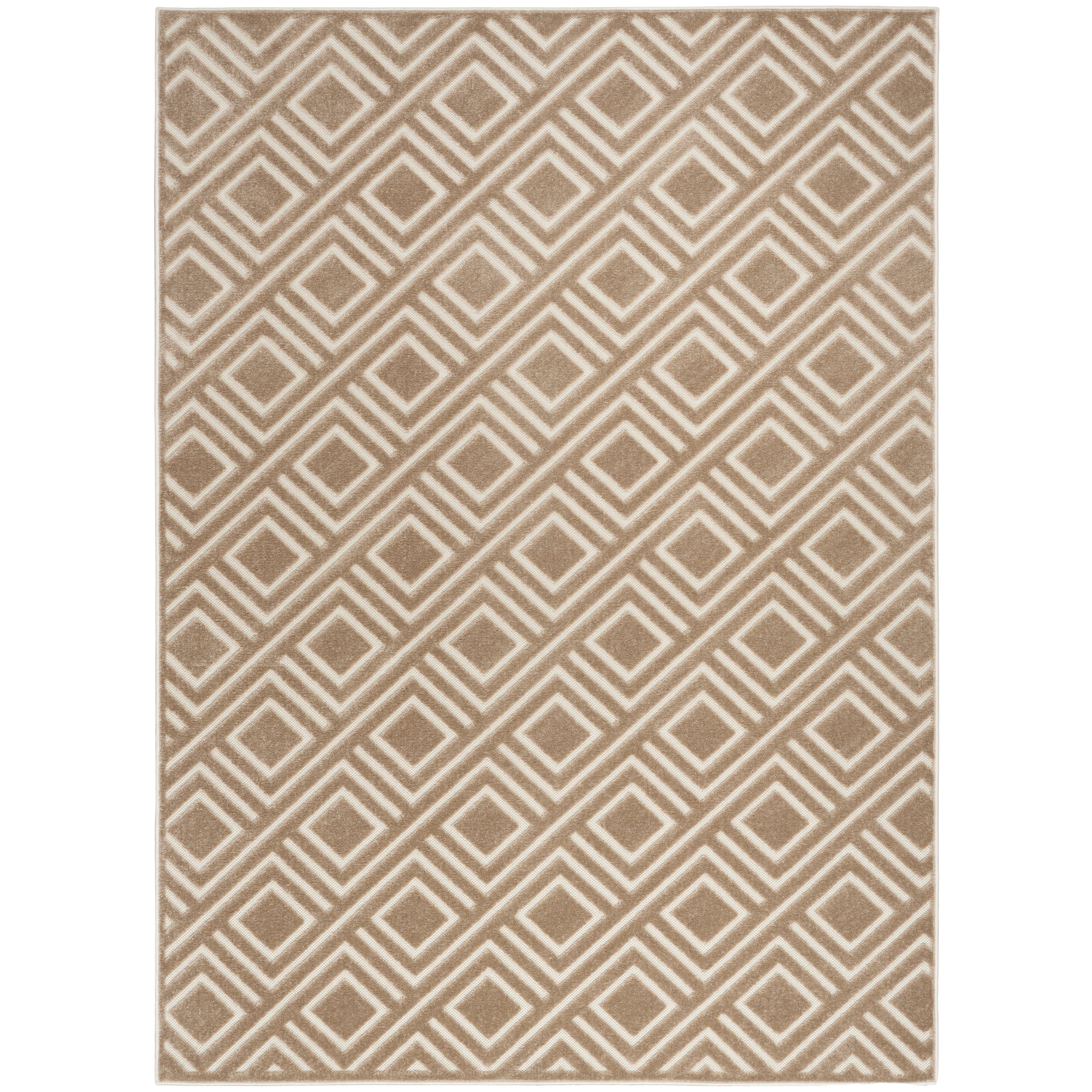 Nourison Care Free 3'11" x 5'11" Brown Modern Indoor Rug