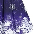 thumbnail image 3 of Patlollav Womens Dresses Vintage Christmas Color Snowflake Print Off Shoulder Party Dress, 3 of 6