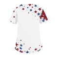 thumbnail image 4 of Iaqnaocc Patriotic Scrubs for Women 4th of July American Flag Stars Nurse Uniforms Trendy V Neck Side Slits Scrub Shirt July 4th Celebration Short Sleeve Nursing Scrubs with Pockets Red 5XL, 4 of 5
