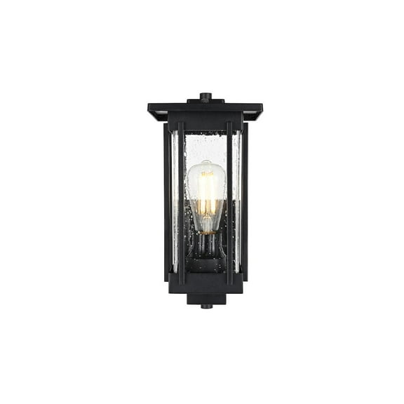 Elegant Lighting Melvale 7 inch Outdoor Pendant in Black