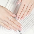 thumbnail image 5 of Press on Nails 24pcs Short Length Square False Nails with Glue Removable Glue-on Nails Full Cover Shinny Stick-on Fake Nails Women Girls Nail Art Accessories, 5 of 9
