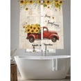 thumbnail image 5 of Sunflower Truck Sheer Curtains 72 Inch Length 2 Panels Set Window Treatments, Yellow Floral Summer Botanical Elegant Pastoral Rod Pocket Semi Curtains for Living Room/Bedroom/Kitchen, 104"W x 72"L, 5 of 7