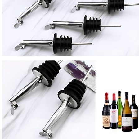 ACDANC 4 Pcs Stainless Steel Oil Spouts Bottle Pour Spouts With Covers