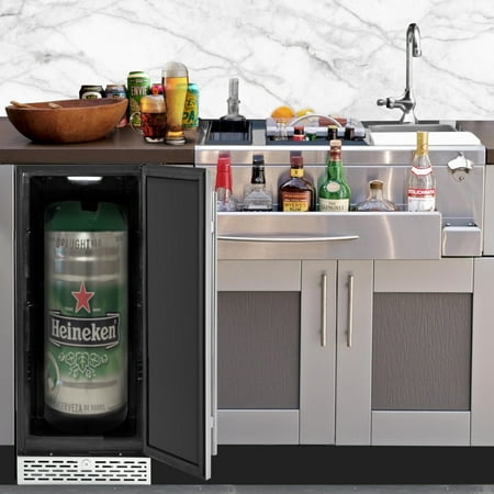Whynter - Built-in or Freestanding 2.9 cu. ft. Beer Keg Froster Beverage Refrigerator - Stainless Steel