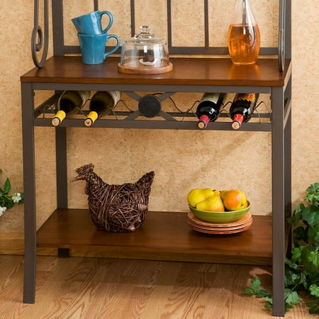 Southern Enterprises Decorative Bakers Rack with Wine Storage ... Southern Enterprises Decorative Bakers Rack with Wine Storage ... - Southern Enterprises Decorative Bakers Rack with Wine Storage
