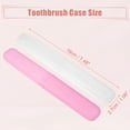 thumbnail image 4 of Unique Bargains 4 Pcs Plastic Lightweight Traveling Toothbrush Holders Case for Travel Business 7.48"x1.06" White Pink, 4 of 7
