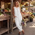 thumbnail image 4 of Dwralegc Jeans Overalls for Woman Loose Adjustable Strap Denim Bib Overall Jeans Wide Leg Baggy Overalls Vintage Jumpsuit White M, 4 of 7