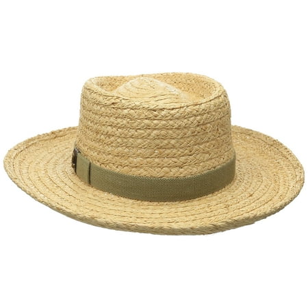 Scala Raffia - scala men's raffia gambler, natural, large/x-large