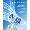 thumbnail image 3 of Bearwind Portable Handheld Turbo Fan - 5 Gear High Speed 4000mAh Rechargeable Mini Personal Hand Fan Blow Cold Air, Battery Operated Travel Essentials, Beach Vacation, Gifts for Women, Men (Green), 3 of 9