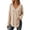 Khaki, variant on V-Neck Top with Pocket for Women Long Sleeve Loose Fit Curved Hem Pullover - Casual Tunic Shirt for Daily Wear and Lounge.