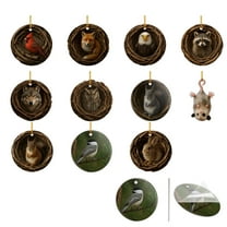 Possum Christmas Tree Ornament, Handmade Upside-down Opossum Ornament for Christmas Tree, 3-inch Acrylic Nature-themed Animals Possum Ornaments Hanging Decor Indoor Home, Opossum Gifts for Women Men