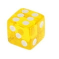 thumbnail image 4 of 100 x Translucent 16mm Six Sided Spot Dice Board Dice Spot RPG Games Yellow, 4 of 9
