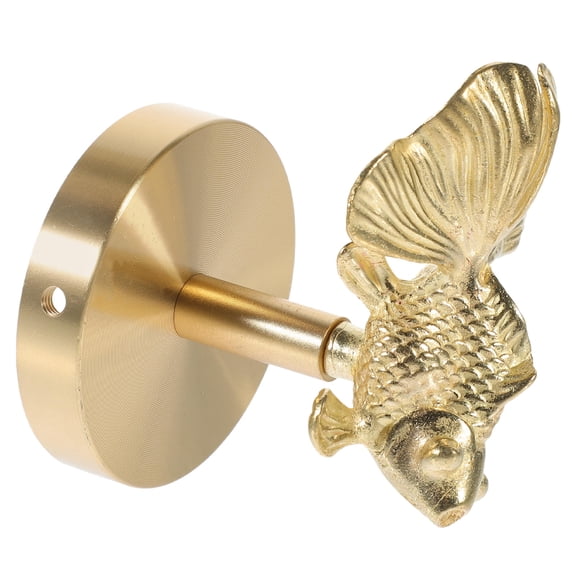 BESTYASH Golden Brass Fish Wall Hook for Bathroom and Home Organization